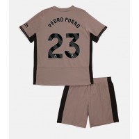 Camisa de time de futebol Tottenham Hotspur Pedro Porro #23 Replicas 3º Equipamento Infantil 2023-24 Manga Curta (+ Calças curtas)